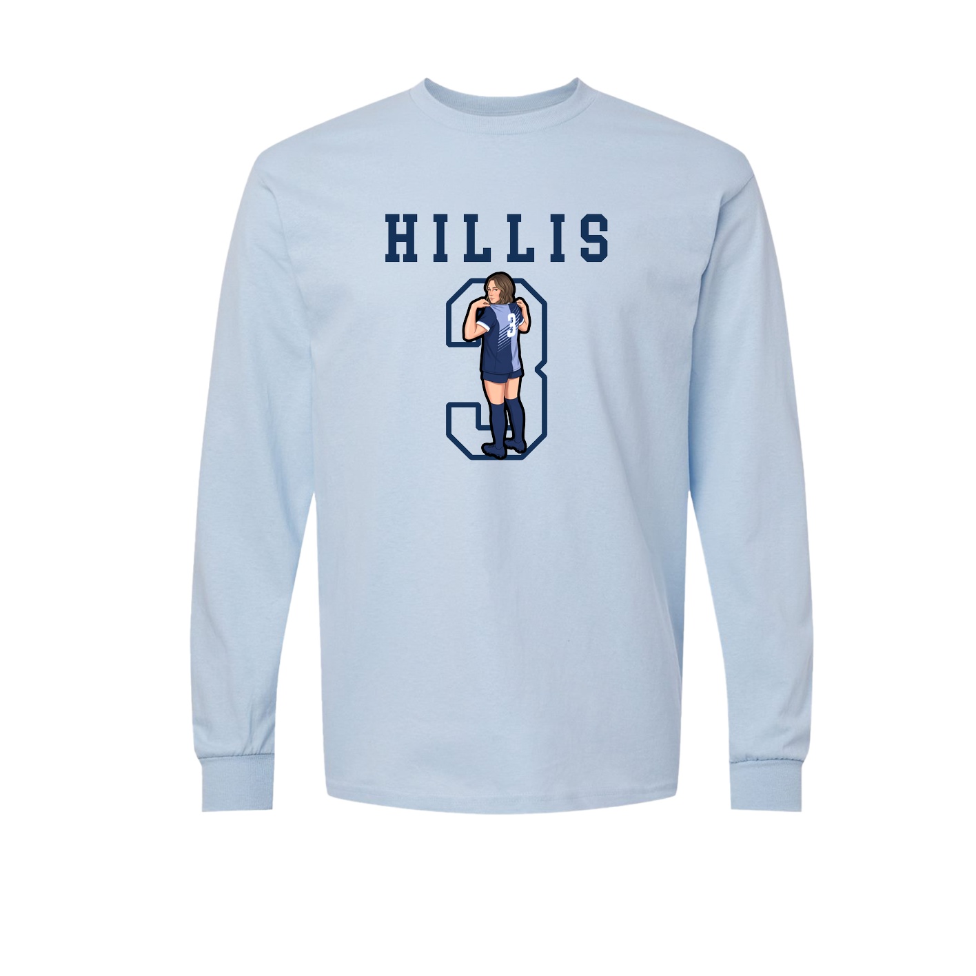 Long Sleeve Tee — Shirsey in Light Blue