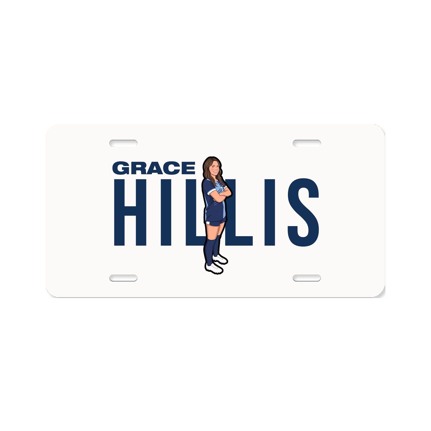 License Plate — Player Name in Classic