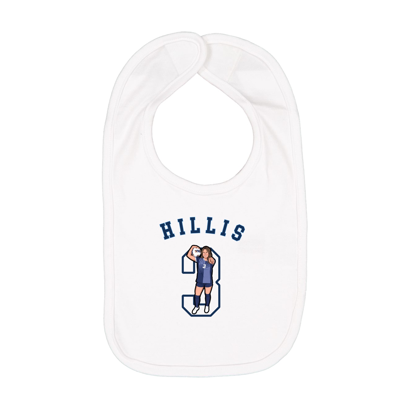Infant Bib — Shirsey Arch in White