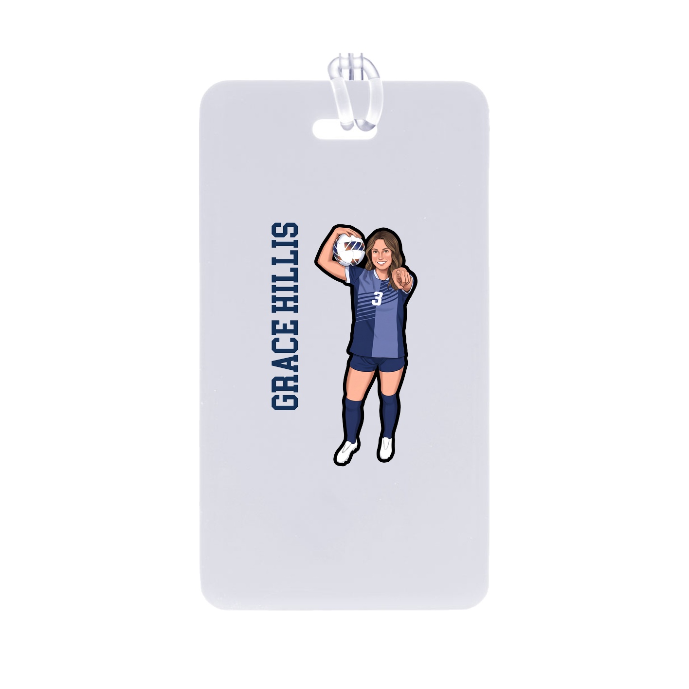 Bag Tag — Name Vertical in Classic