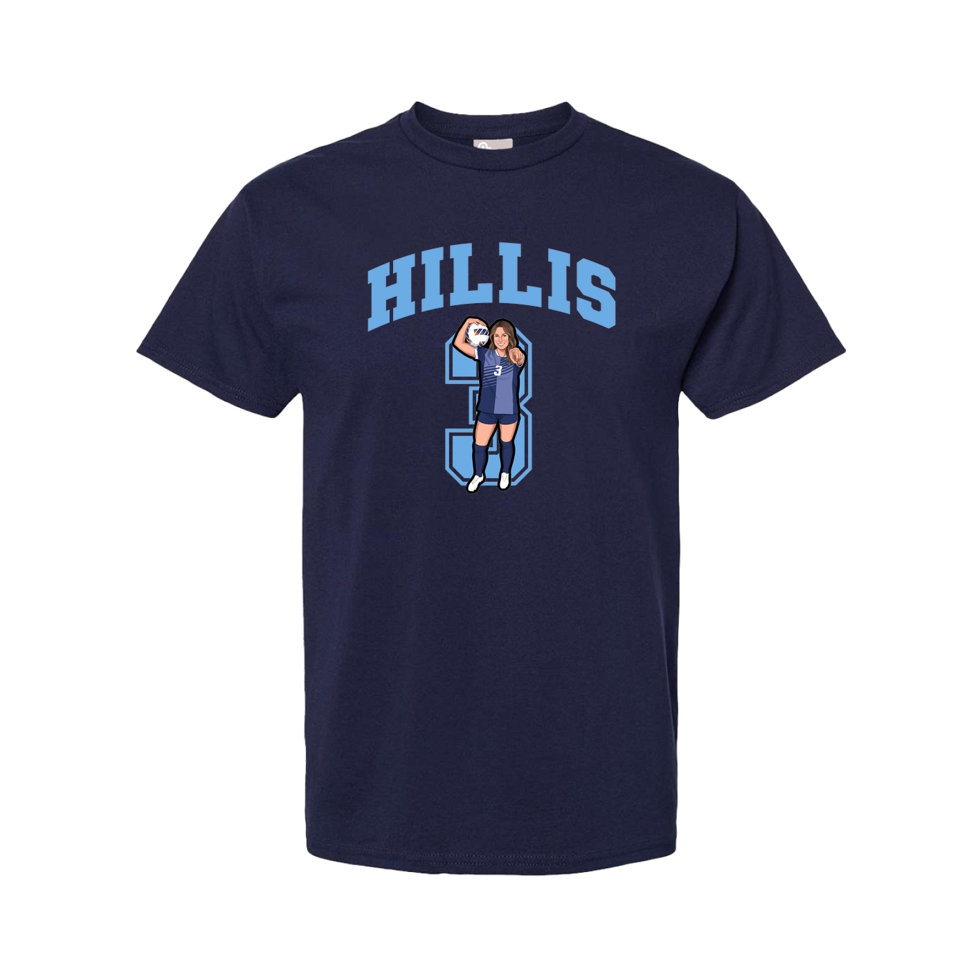 Tee — Number in Navy