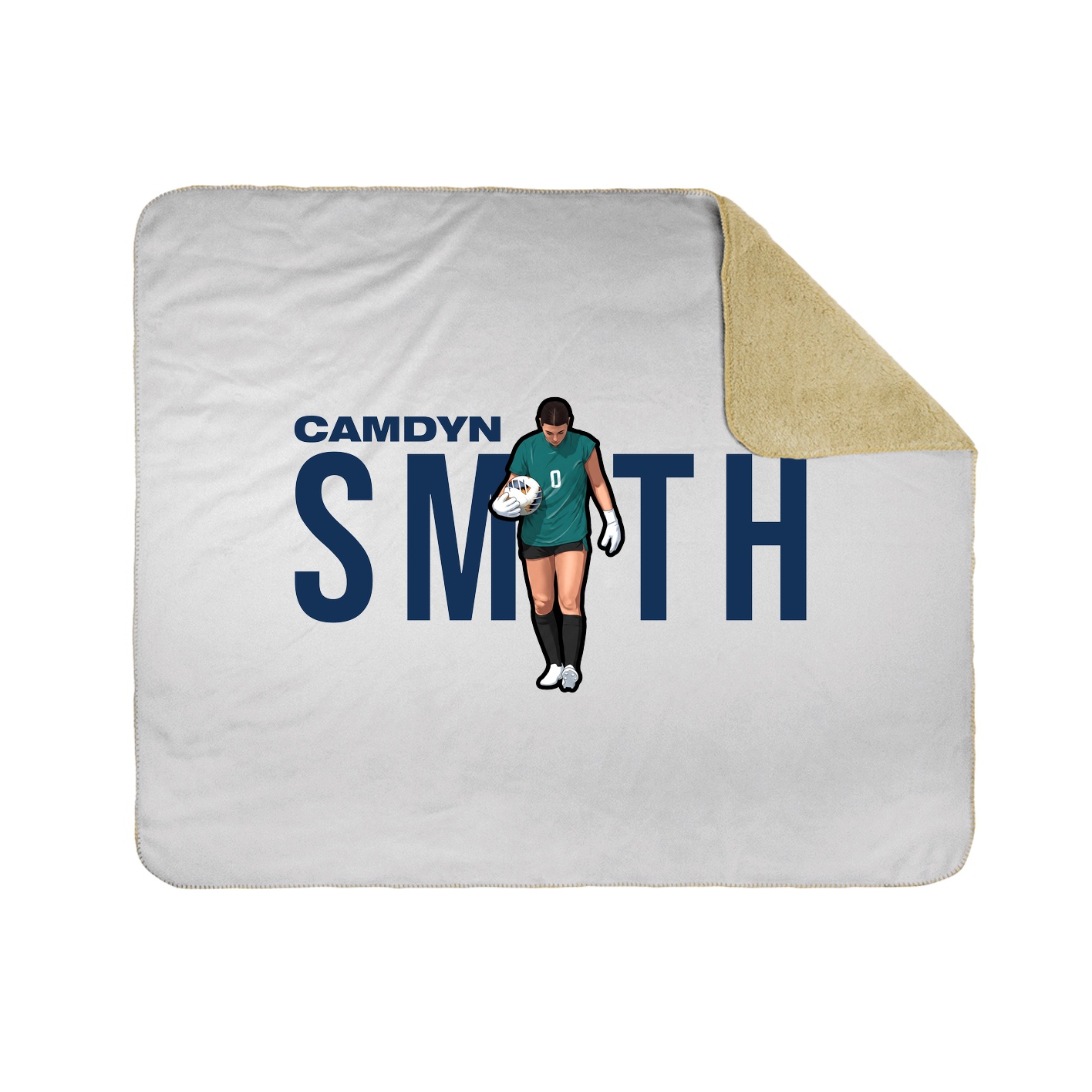 Throw Blanket — Player Name in White