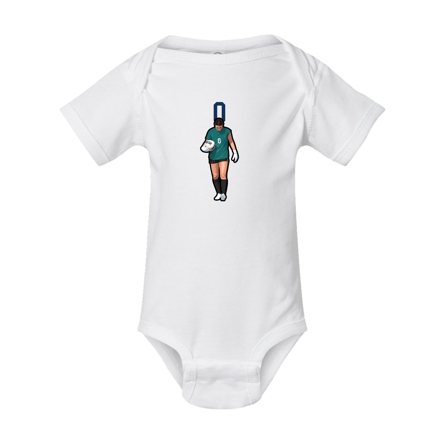 Baby Onesie — Number Top in White