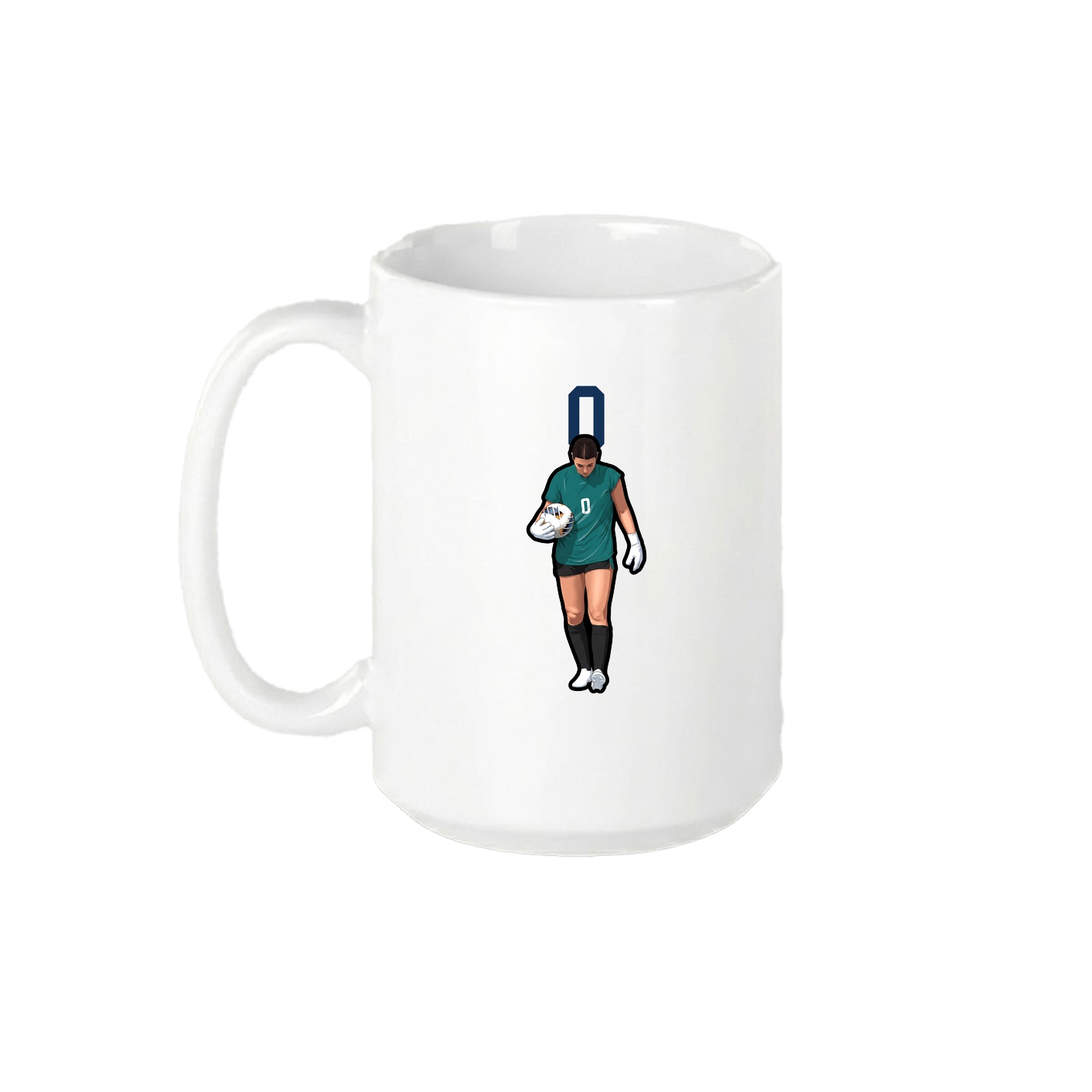 15oz Coffee Mug — Number Top in White