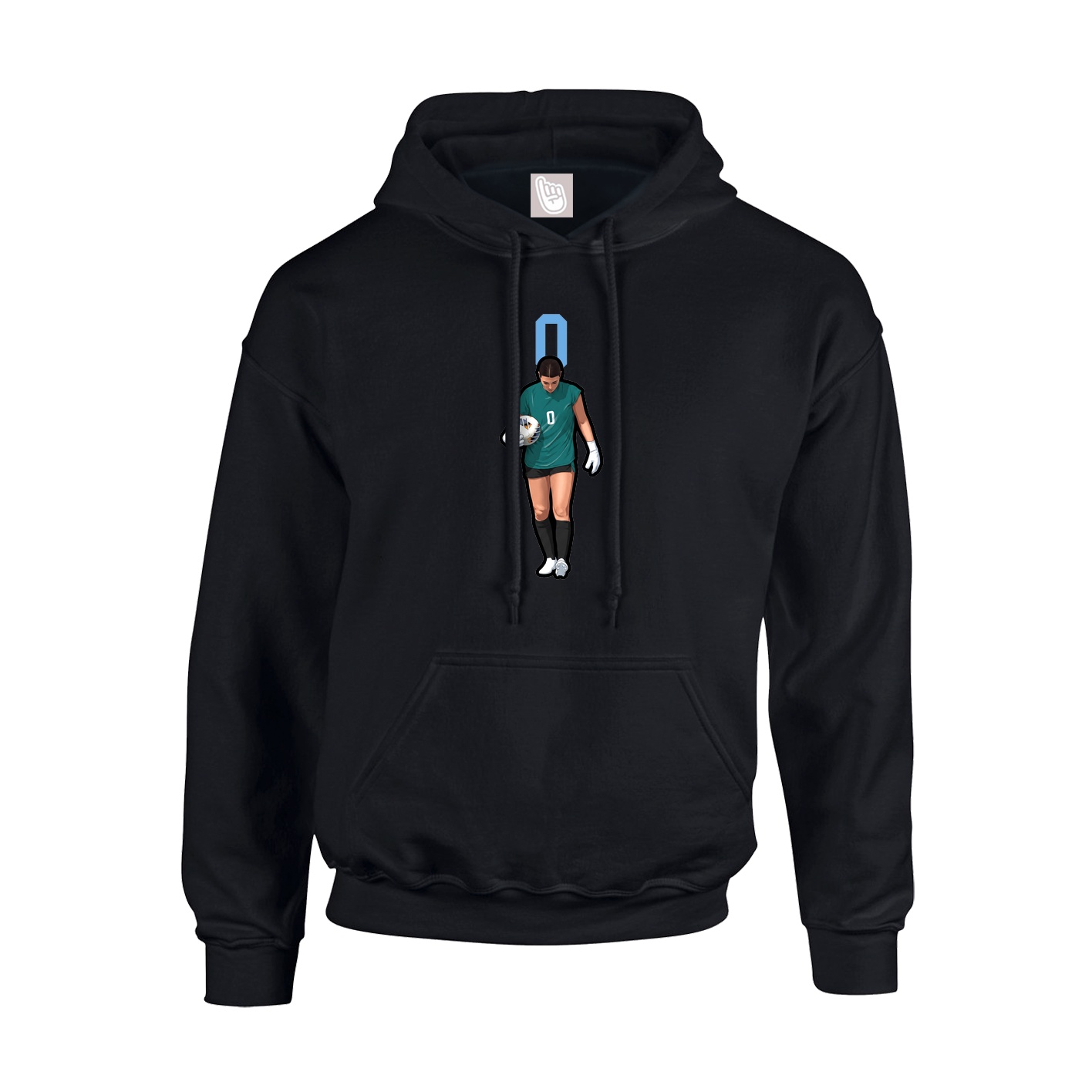 Youth Hoodie — Number Top in Black