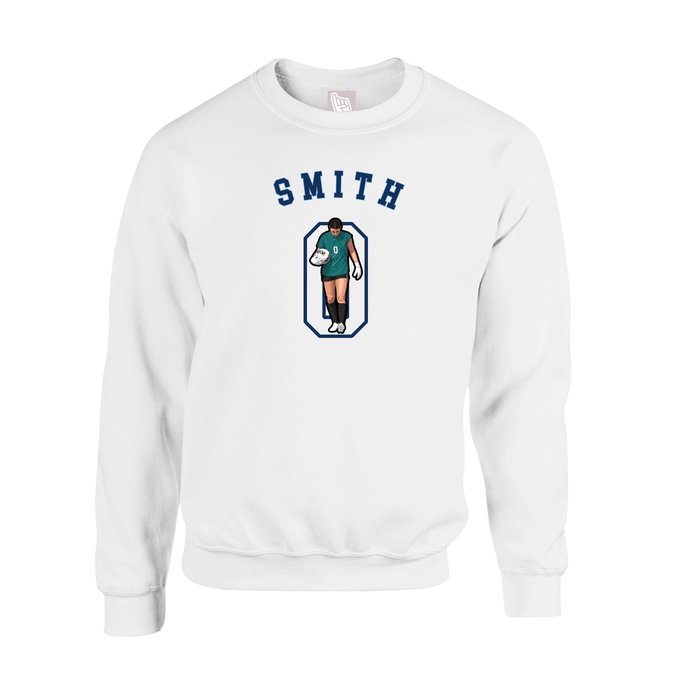 Fleece Crew — Shirsey Arch in White