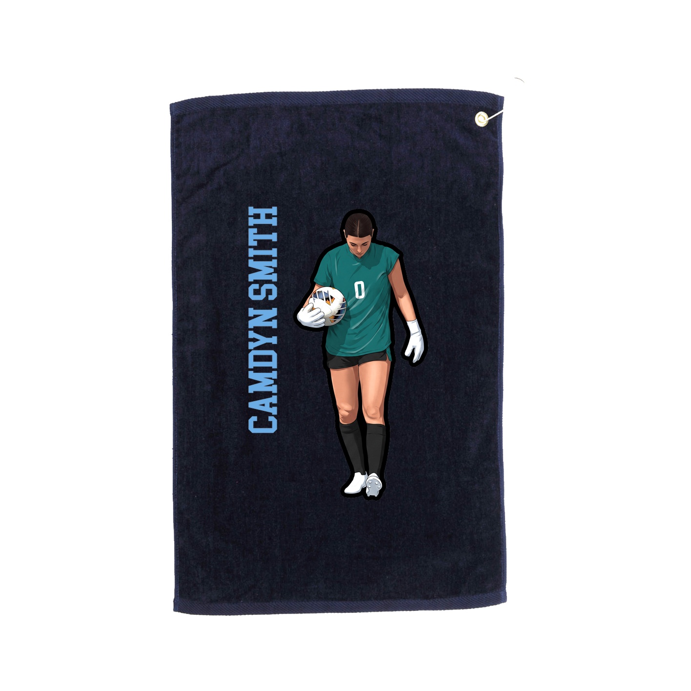 Golf Towel — Name Vertical in Navy