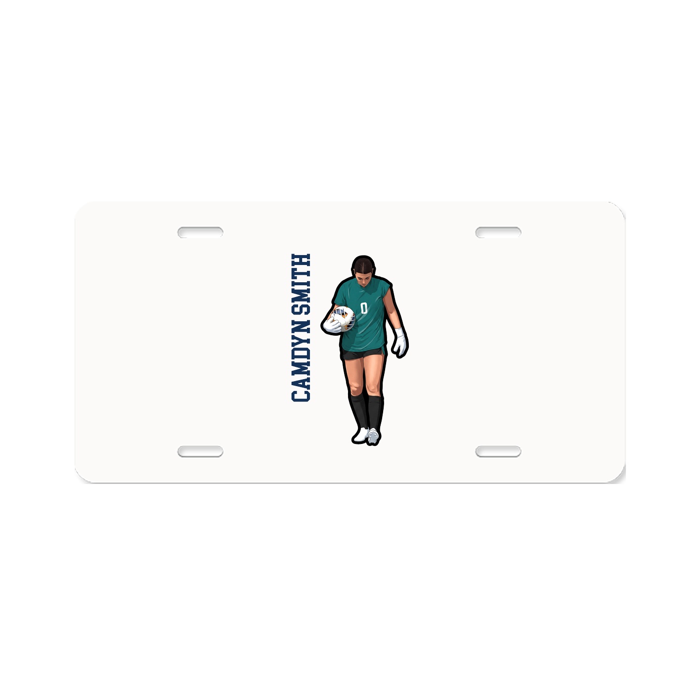 License Plate — Name Vertical in Classic