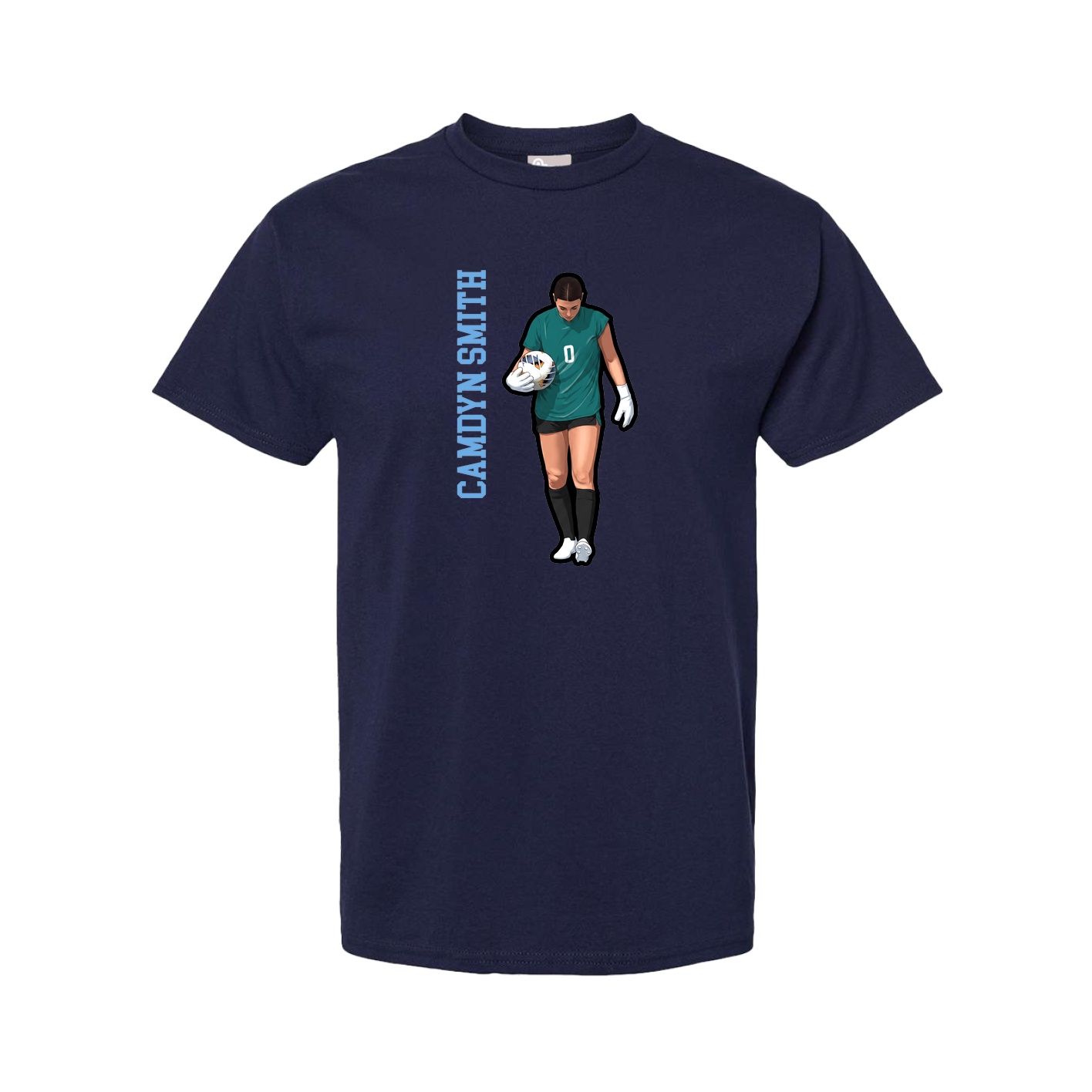 Tee — Name Vertical in Navy