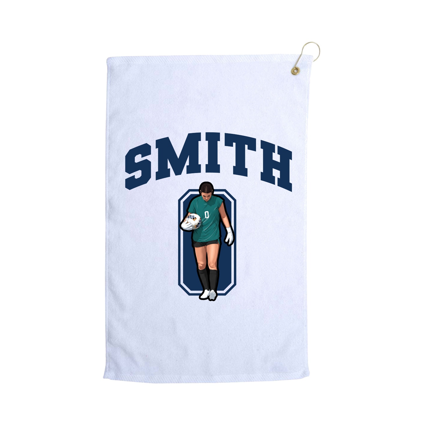 Golf Towel — Number in White
