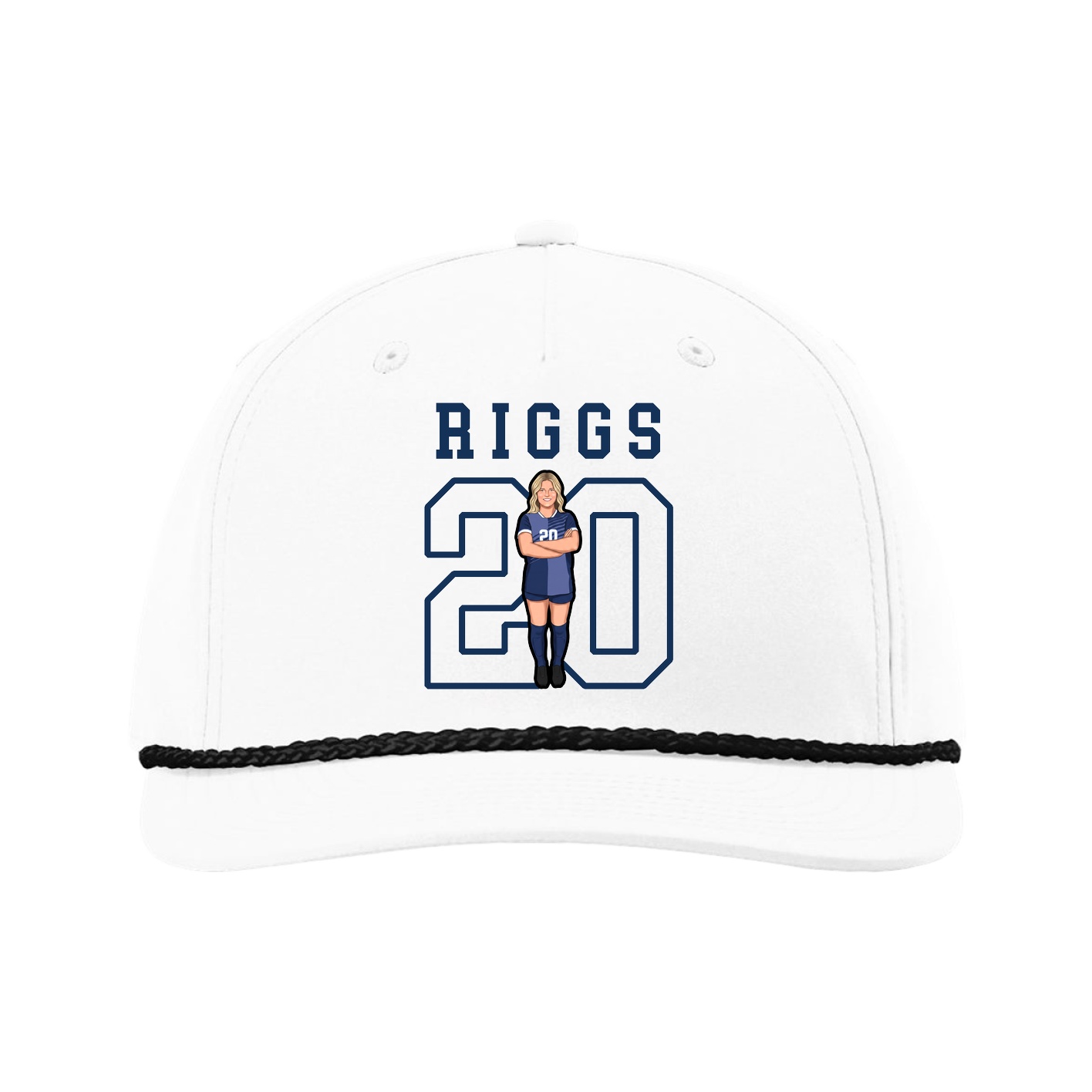 Five-Panel Classic Rope Cap — Shirsey in White