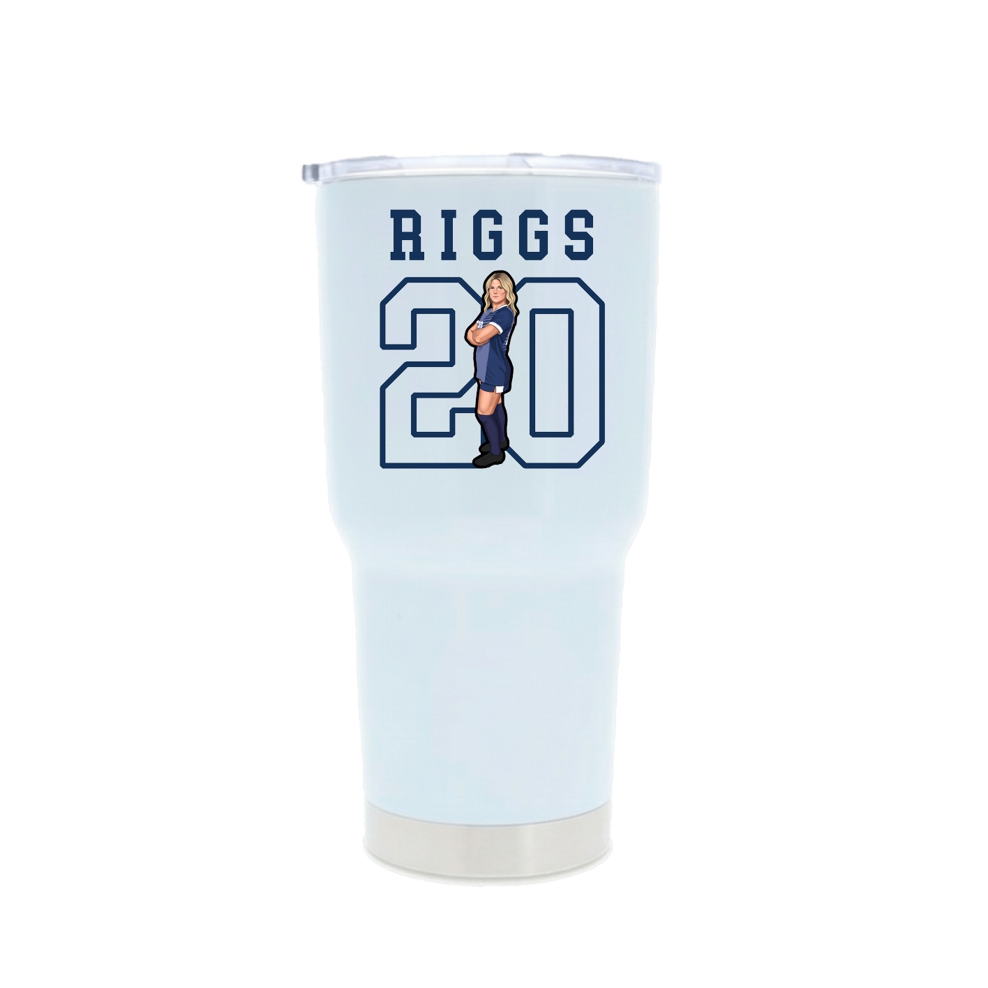 30oz Stainless Steel Tumbler — Shirsey in White