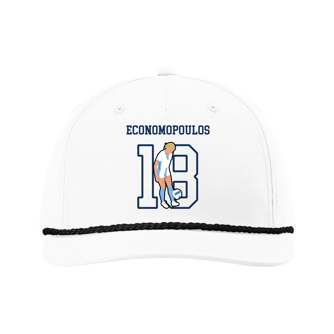 Five-Panel Classic Rope Cap — Shirsey in White