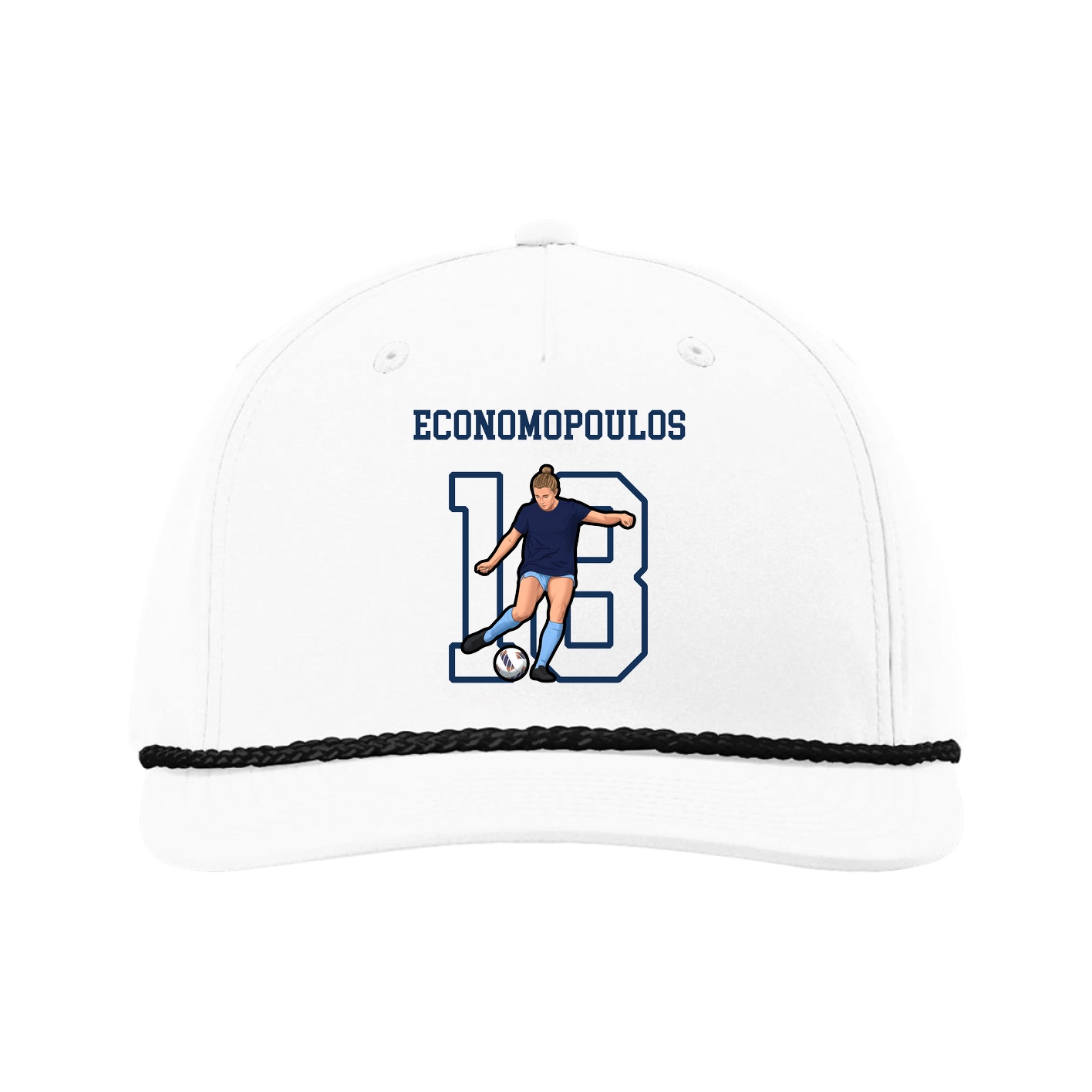 Five-Panel Classic Rope Cap — Shirsey in White