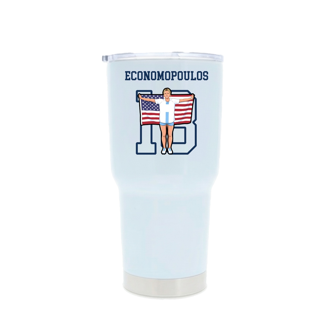 30oz Stainless Steel Tumbler — Shirsey in White