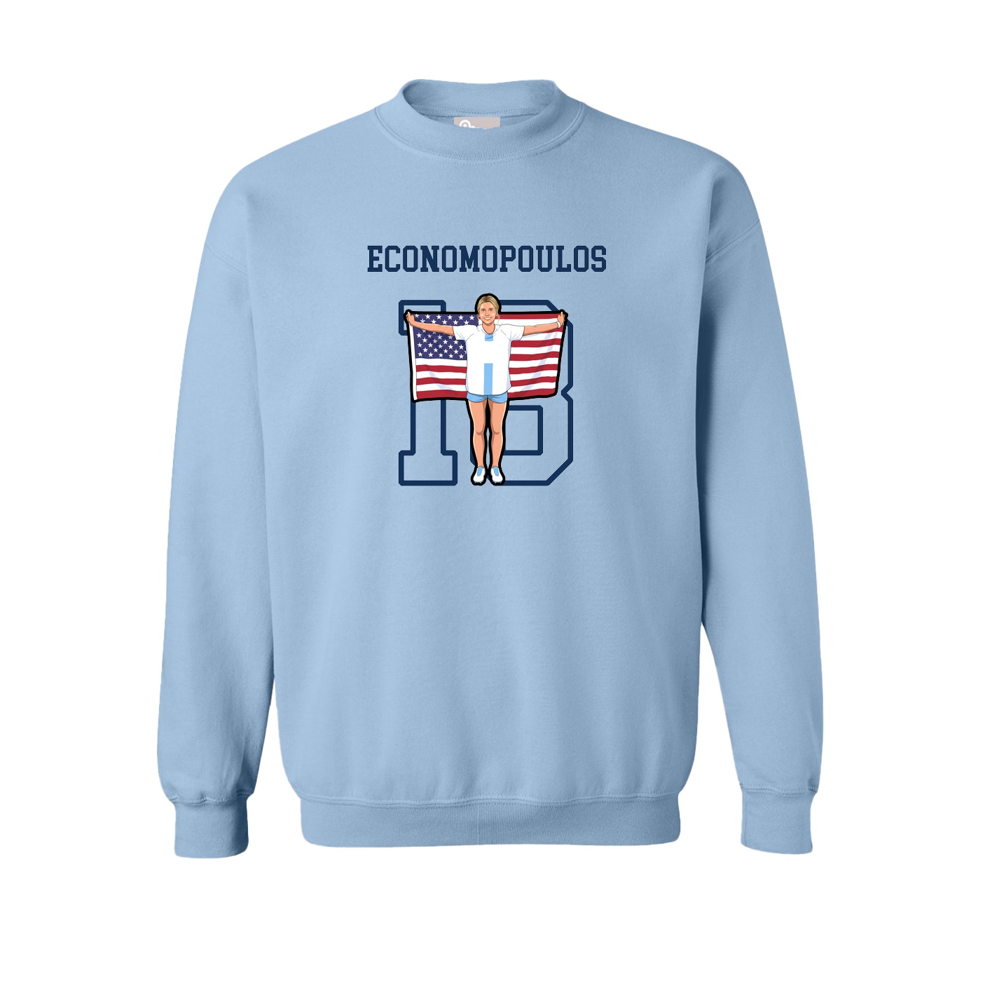 Fleece Crew — Shirsey in Light Blue