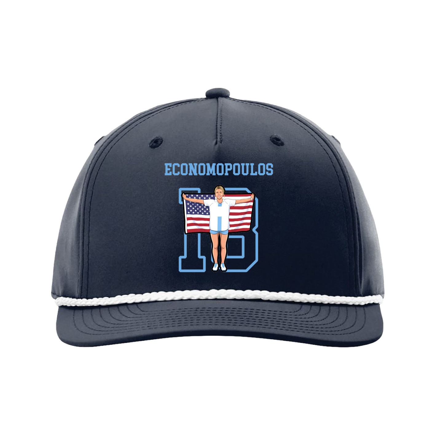 Five-Panel Classic Rope Cap — Shirsey in Navy