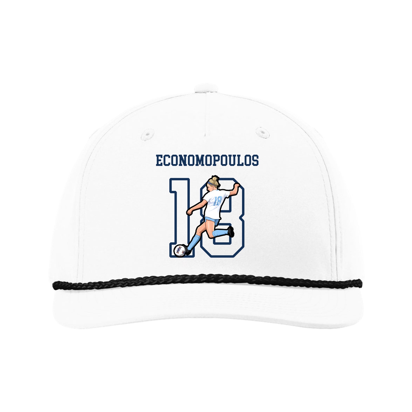 Five-Panel Classic Rope Cap — Shirsey in White