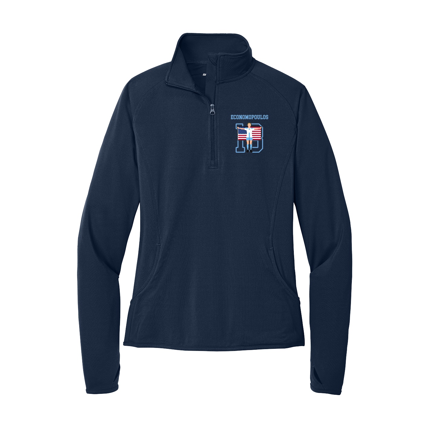 Women's Q-Zip Pullover — Shirsey in Navy