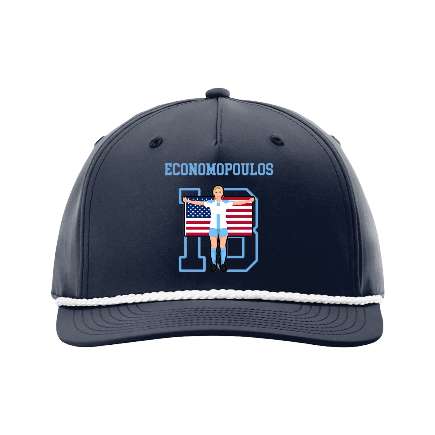Five-Panel Classic Rope Cap — Shirsey in Navy