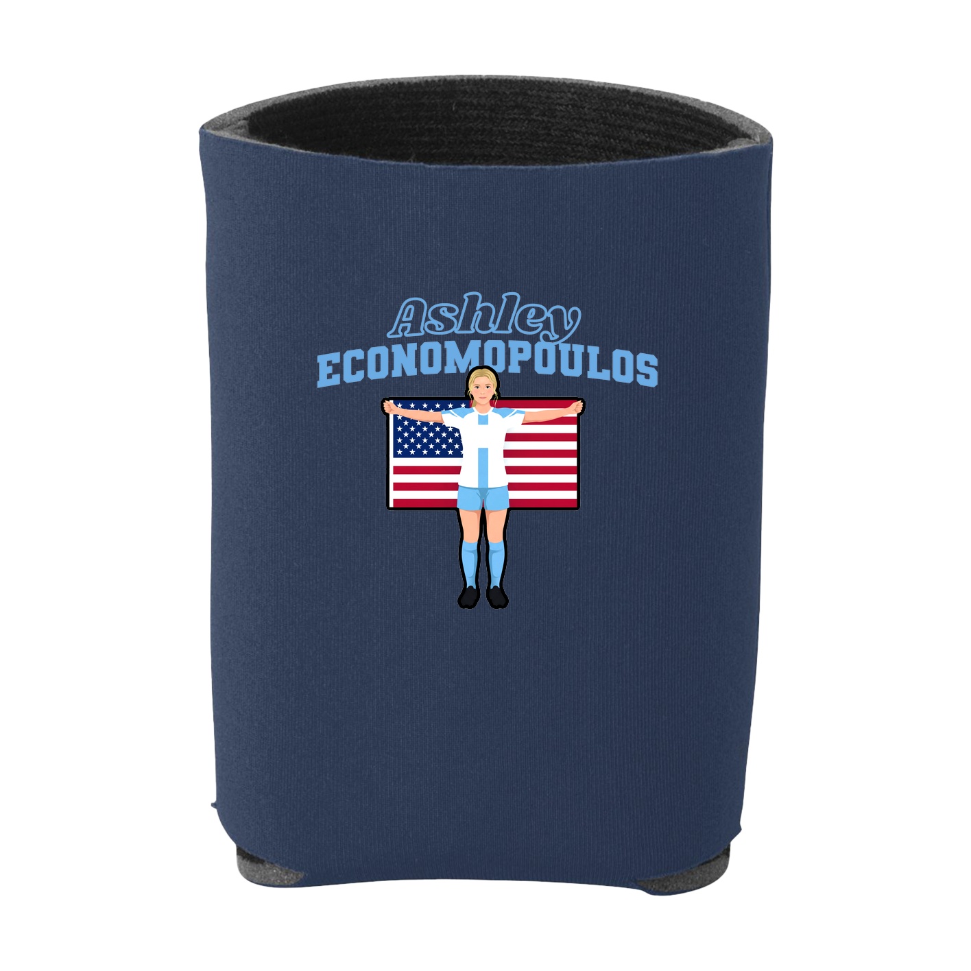 Can Holder — Name Arch in Navy
