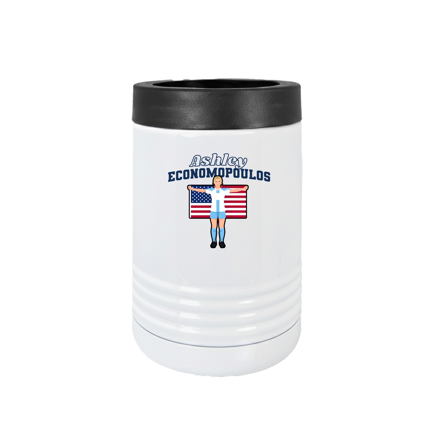 Beverage Holder — Name Arch in White