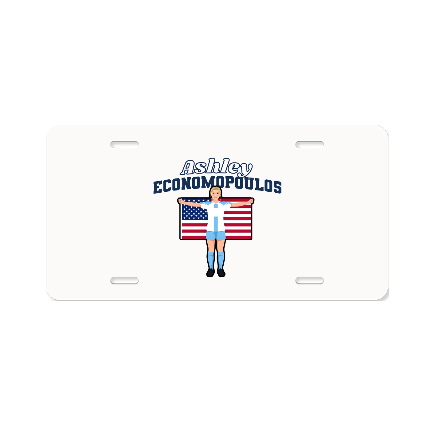 License Plate — Name Arch in Classic