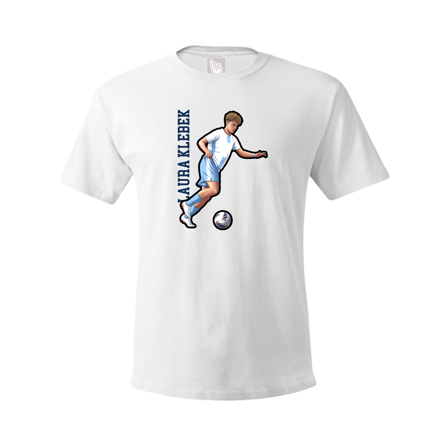 Youth Tee — Name Vertical in White