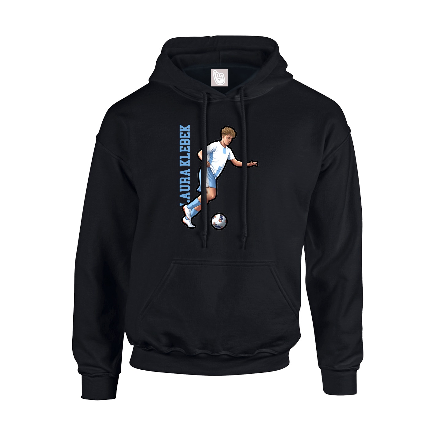 Youth Hoodie — Name Vertical in Black