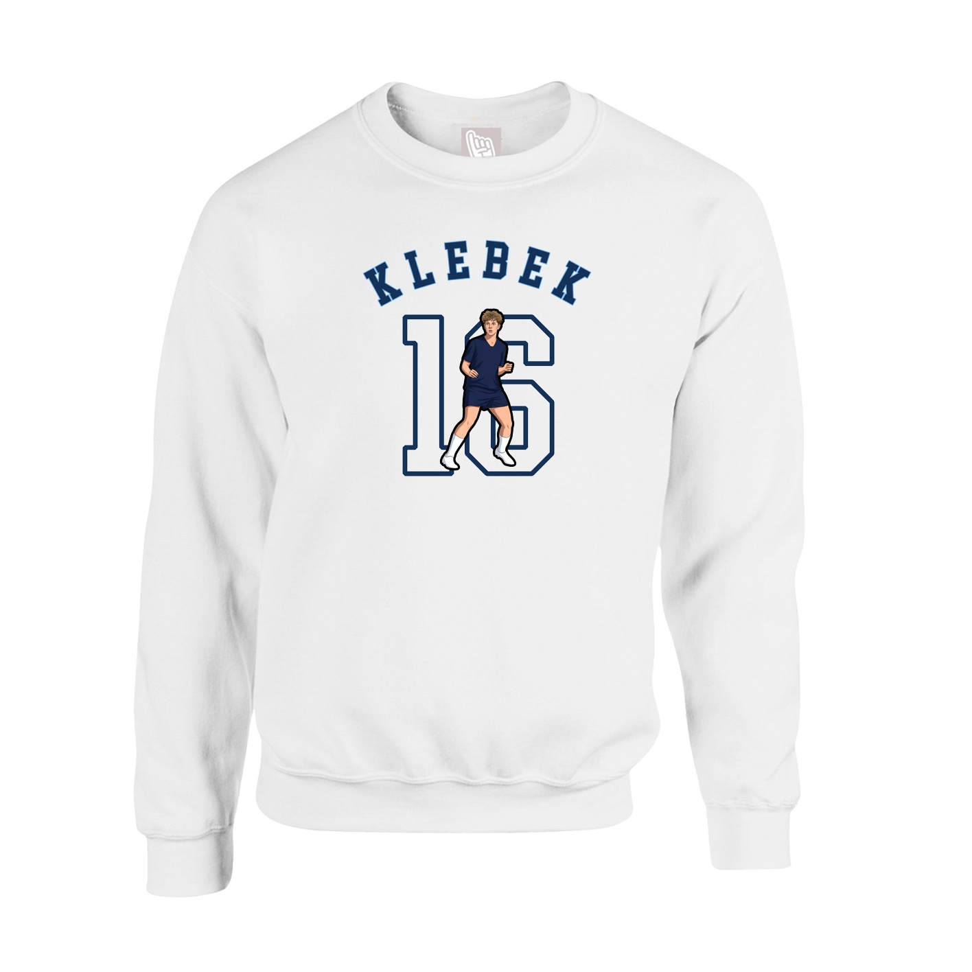 Fleece Crew — Shirsey Arch in White