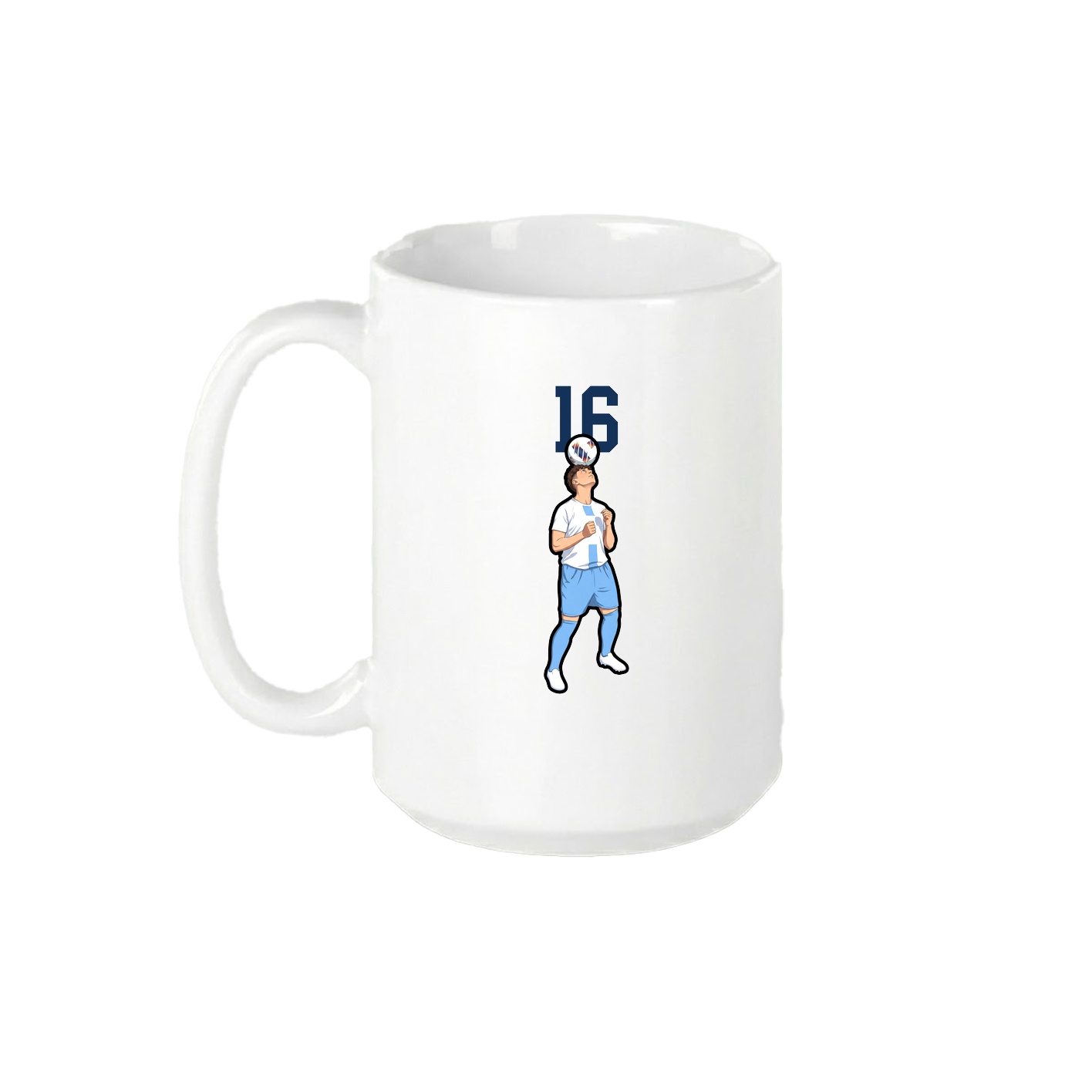 15oz Coffee Mug — Number Top in White