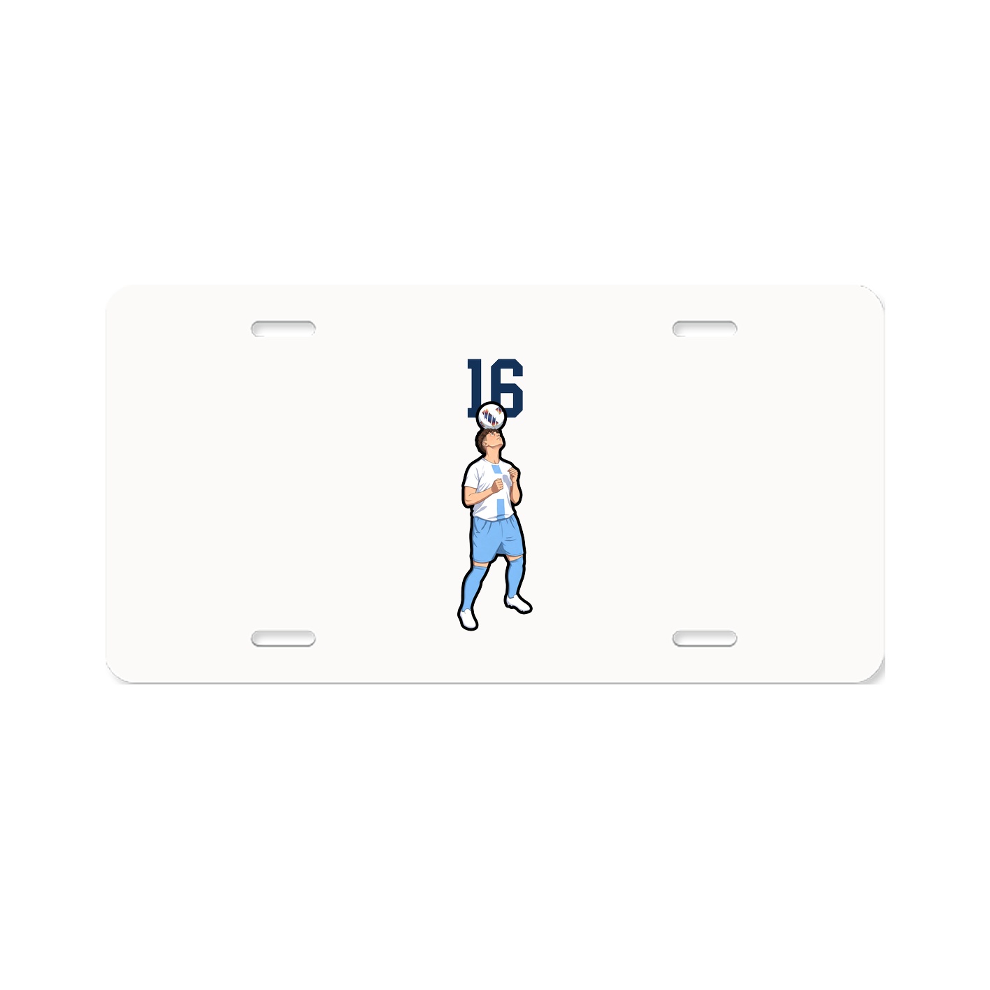 License Plate — Number Top in Classic