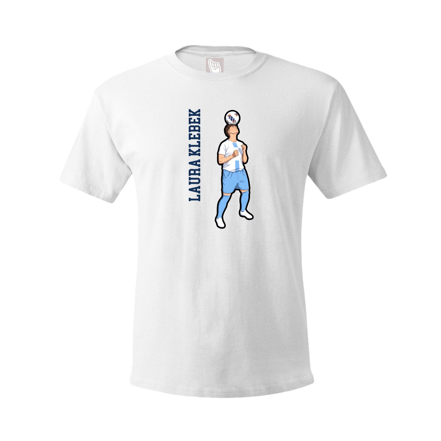 Tee — Name Vertical in White