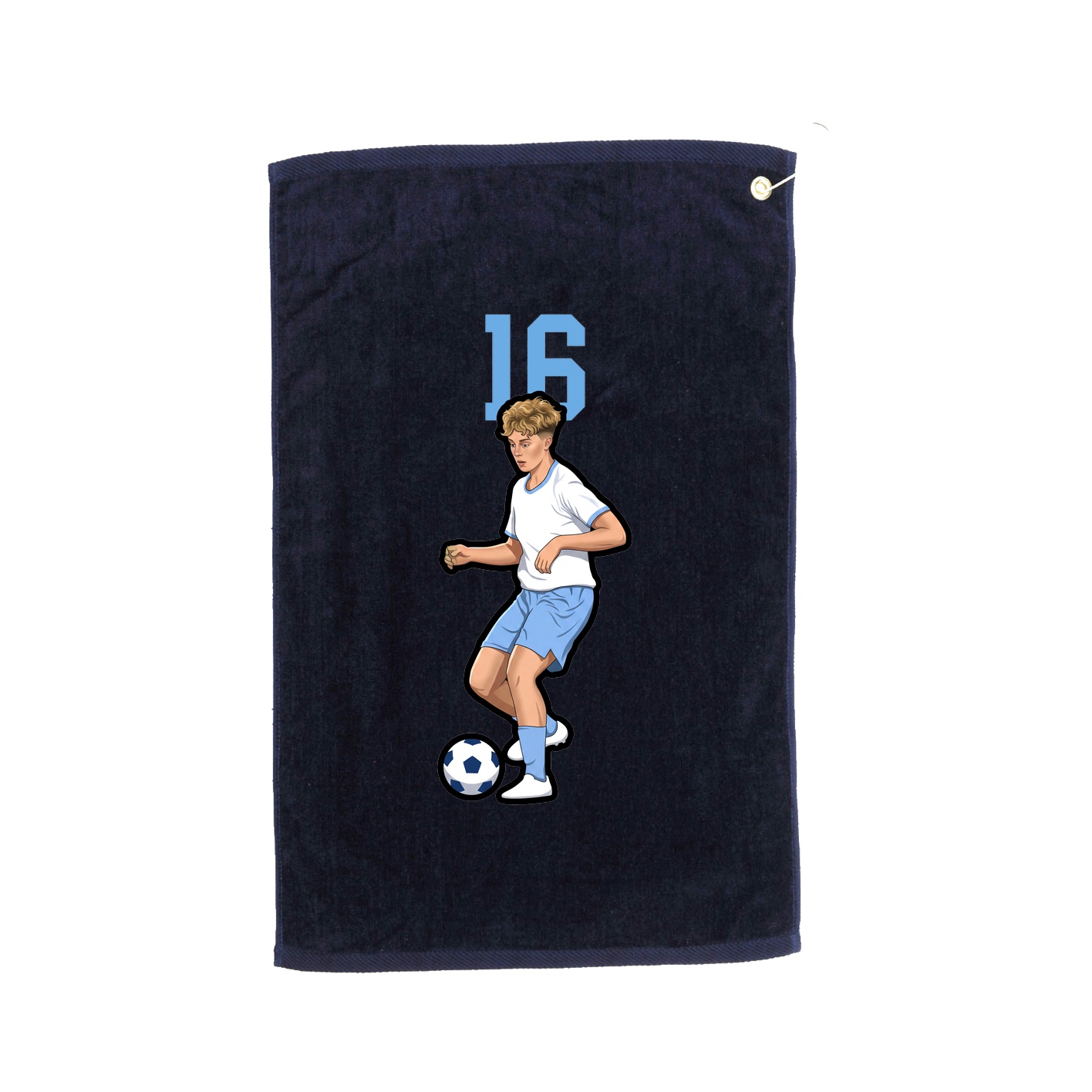 Golf Towel — Number Top in Navy