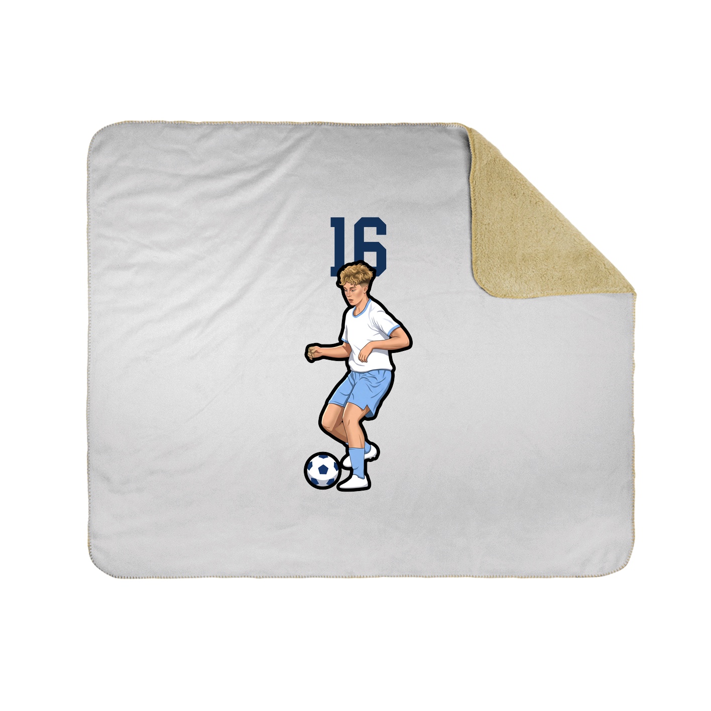 Throw Blanket — Number Top in White