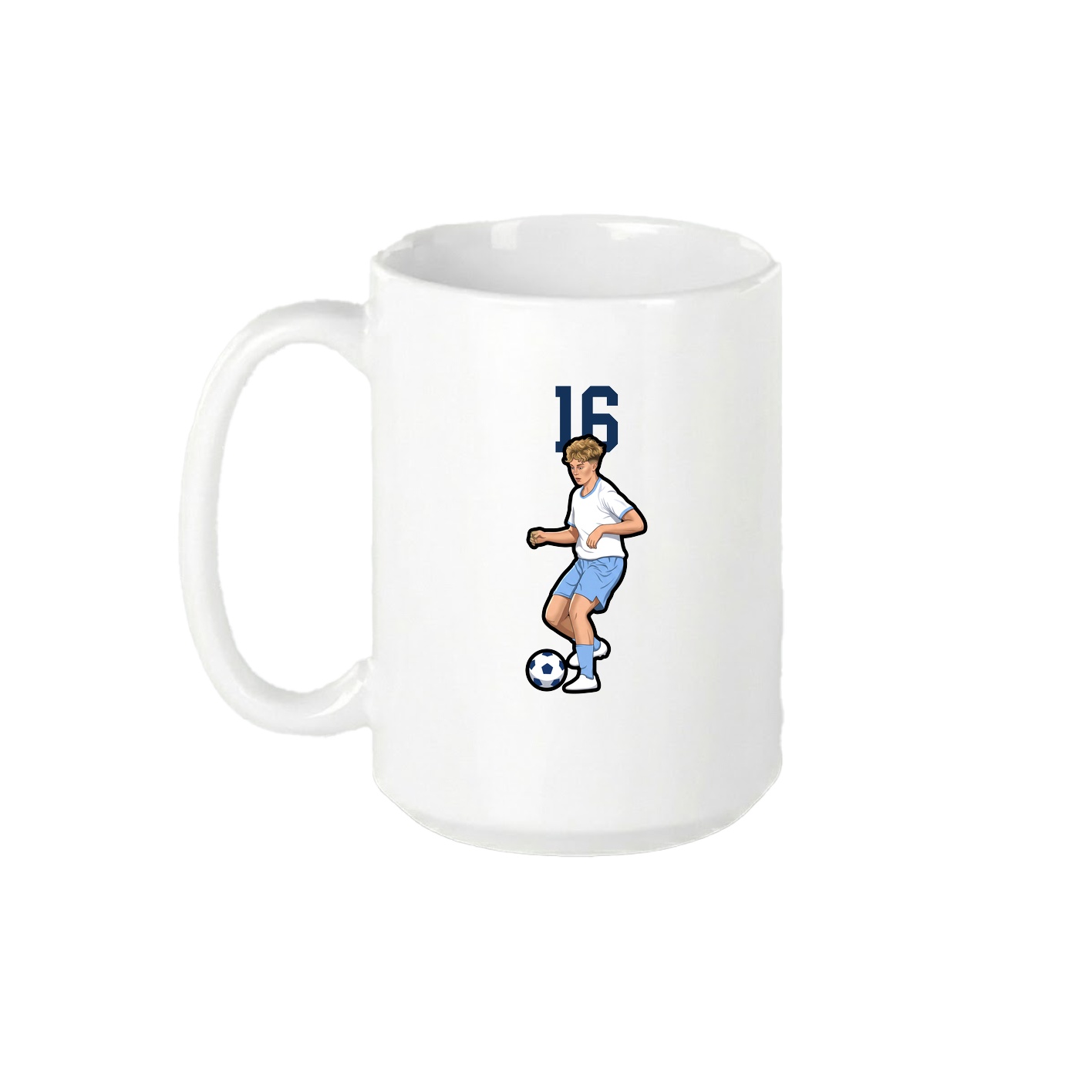 15oz Coffee Mug — Number Top in White
