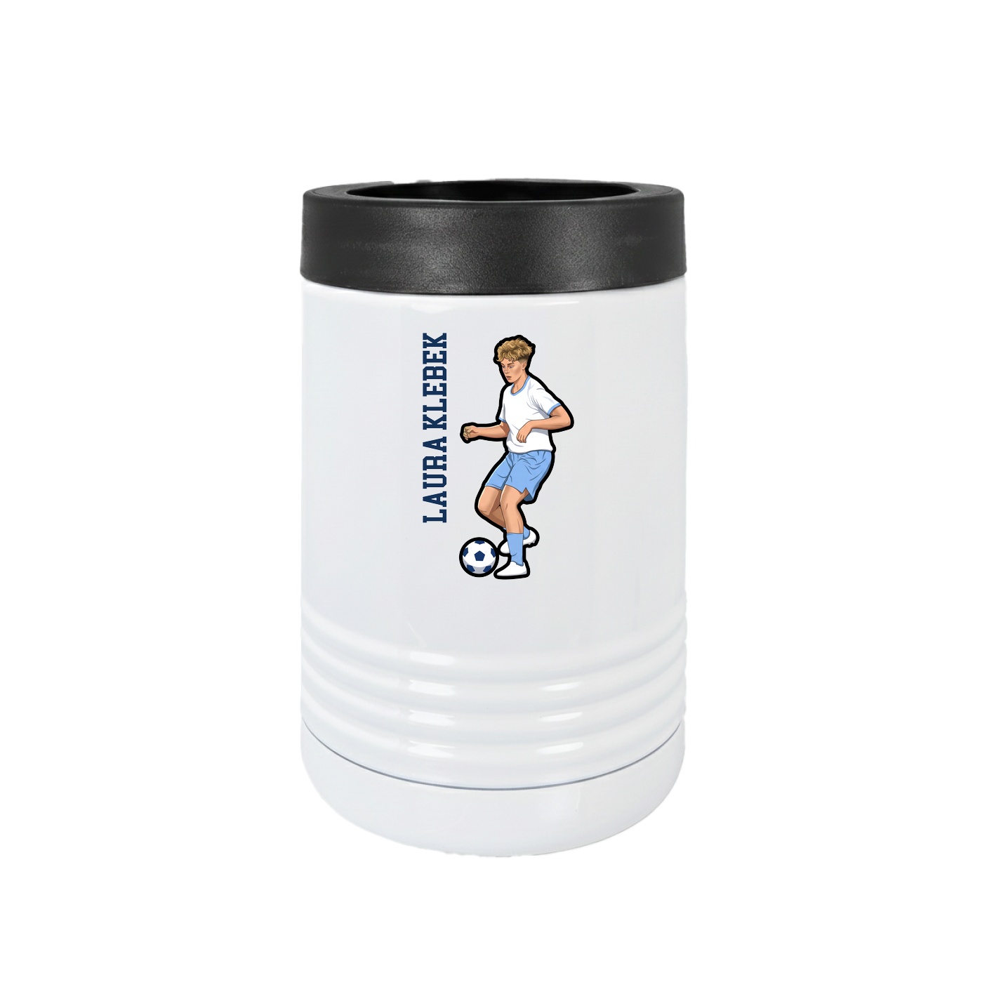Beverage Holder — Name Vertical in White