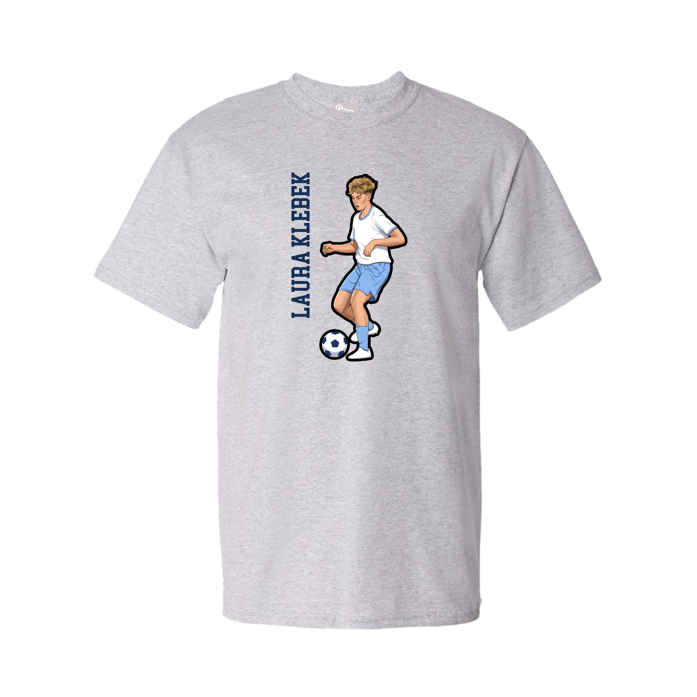 Tee — Name Vertical in Grey
