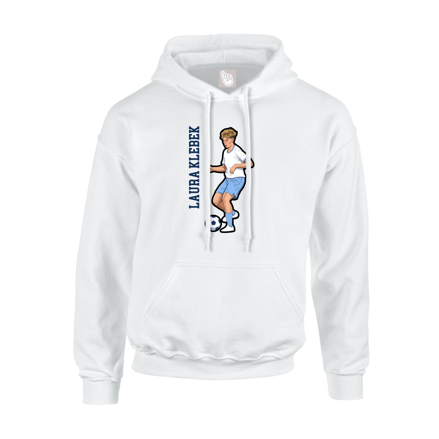 Hoodie — Name Vertical in White