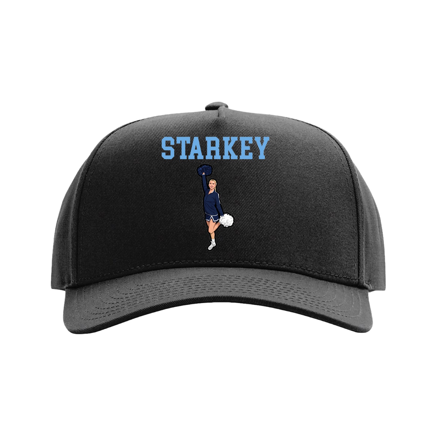 Full Fabric Five-Panel Champ Cap — Shirsey in Black