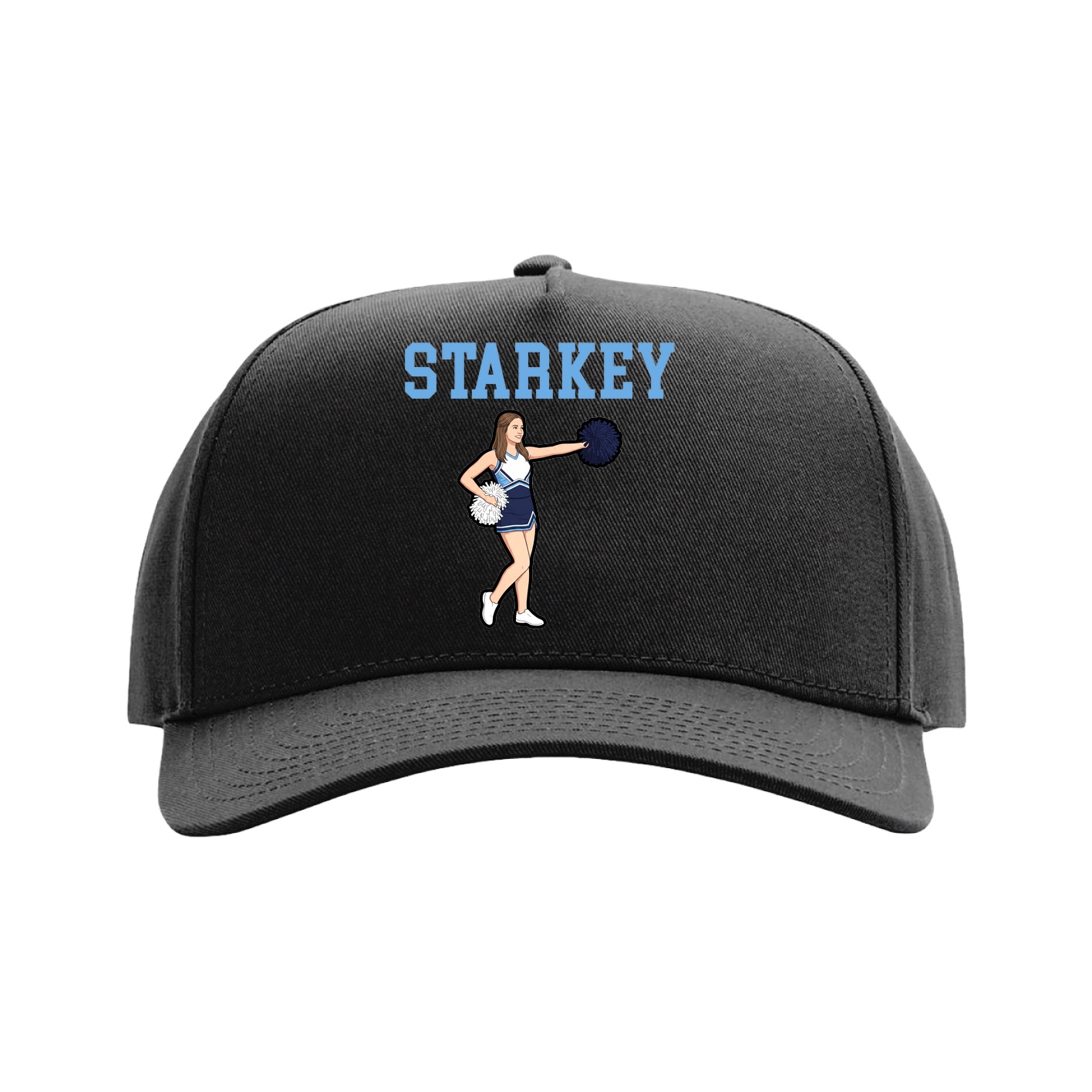 Full Fabric Five-Panel Champ Cap — Shirsey in Black