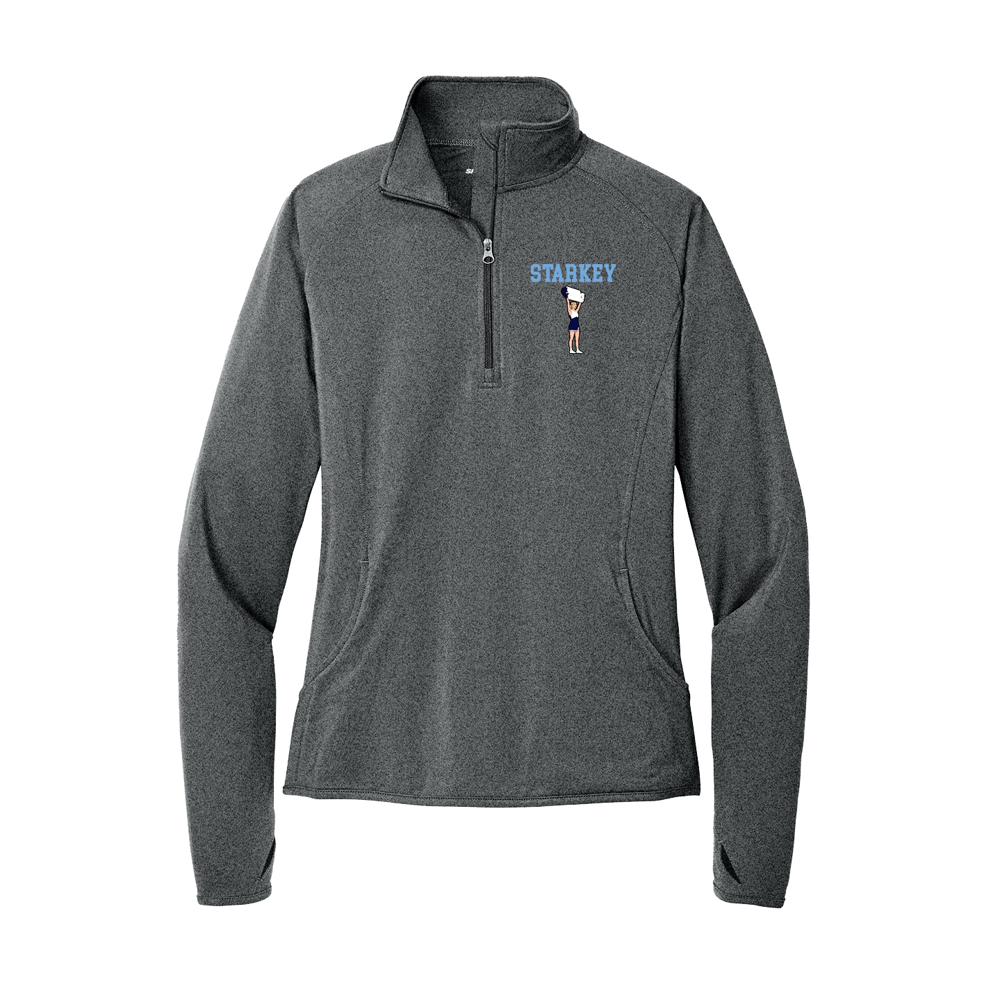 Women's Q-Zip Pullover — Shirsey in Grey