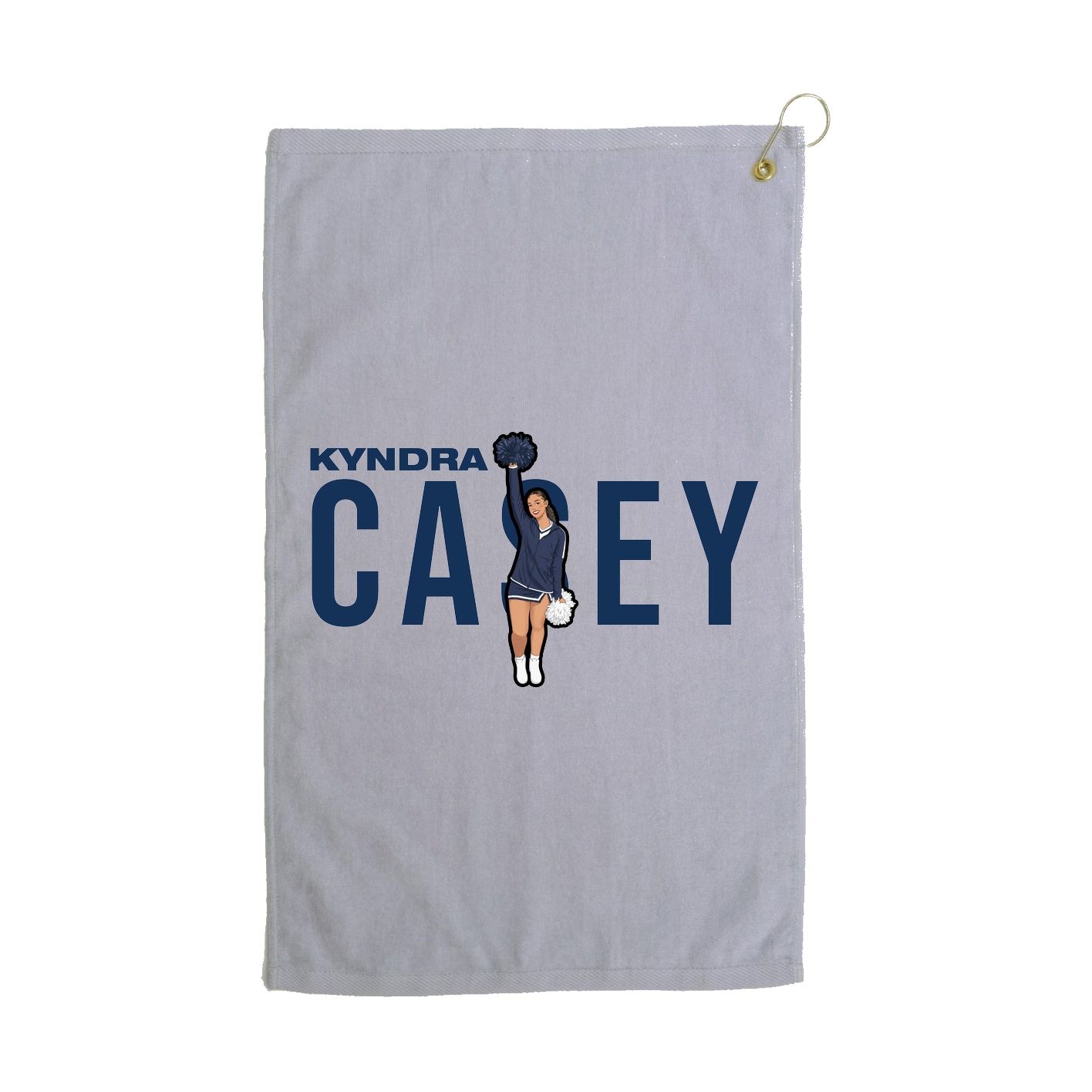 Golf Towel — Player Name in Grey