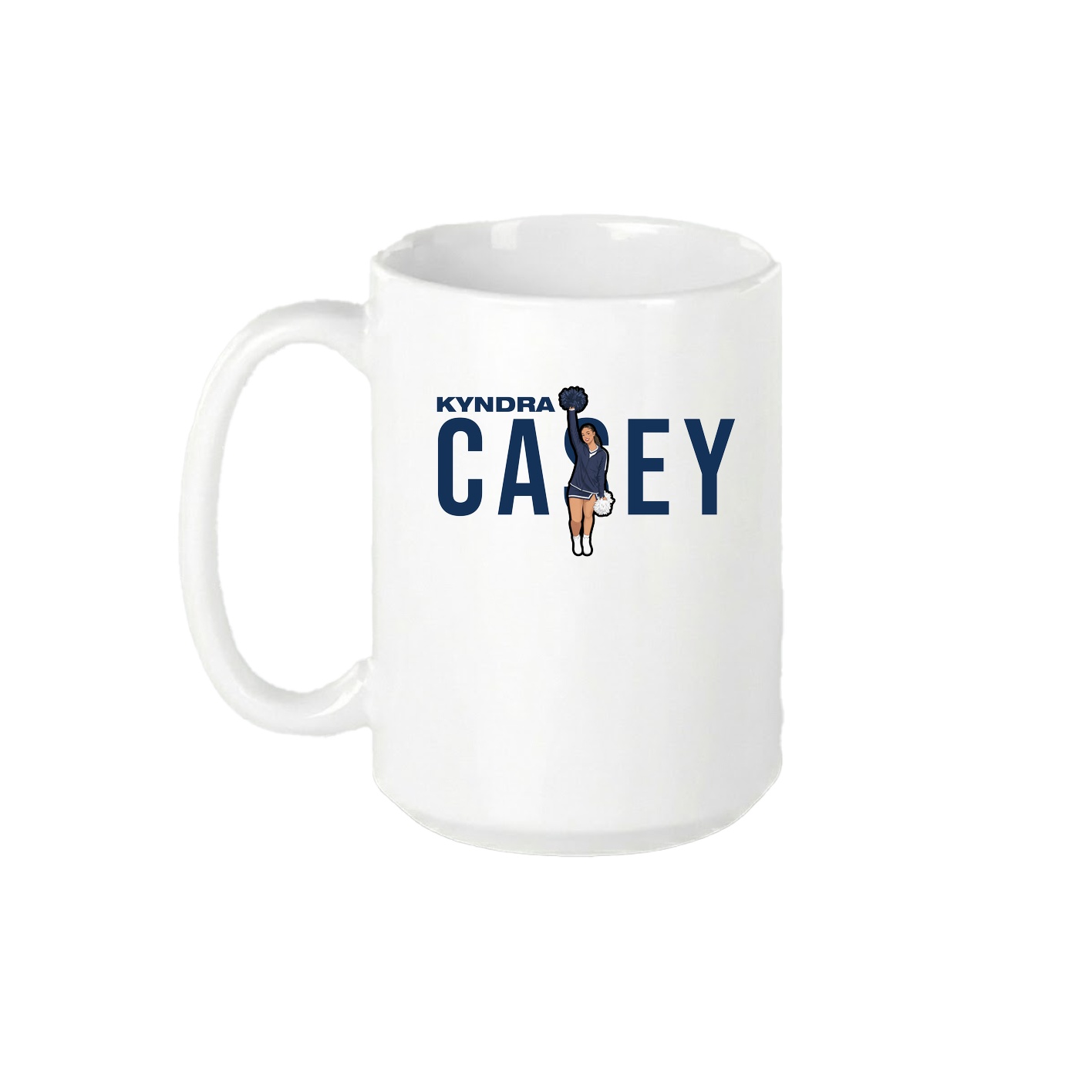 15oz Coffee Mug — Player Name in White