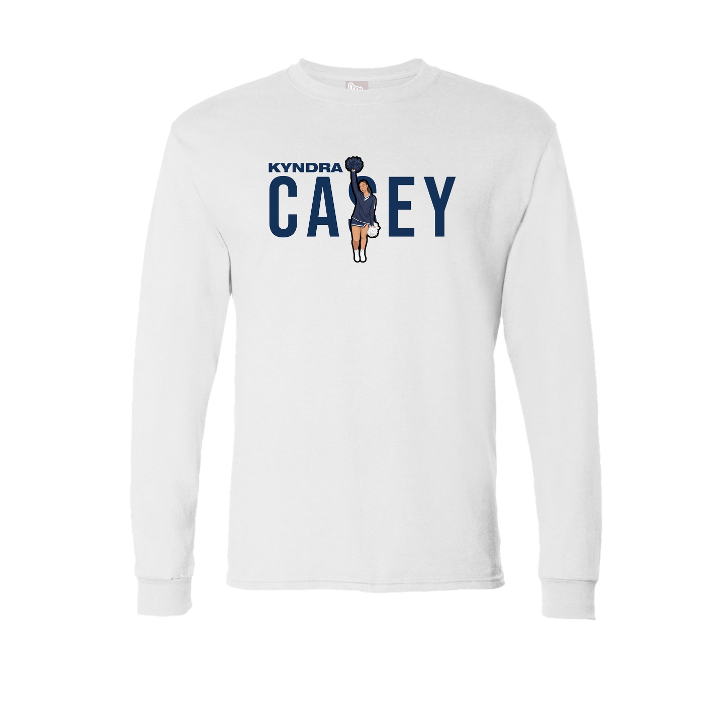 Long Sleeve Tee — Player Name in White