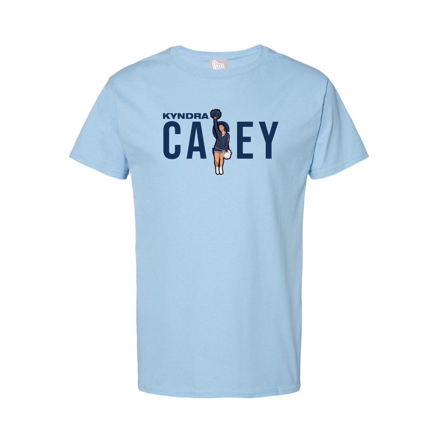 Youth Tee — Player Name in Light Blue