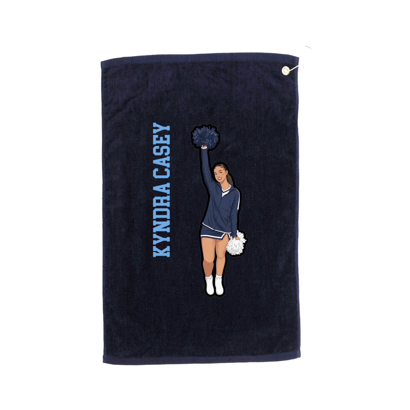 Golf Towel — Name Vertical in Navy