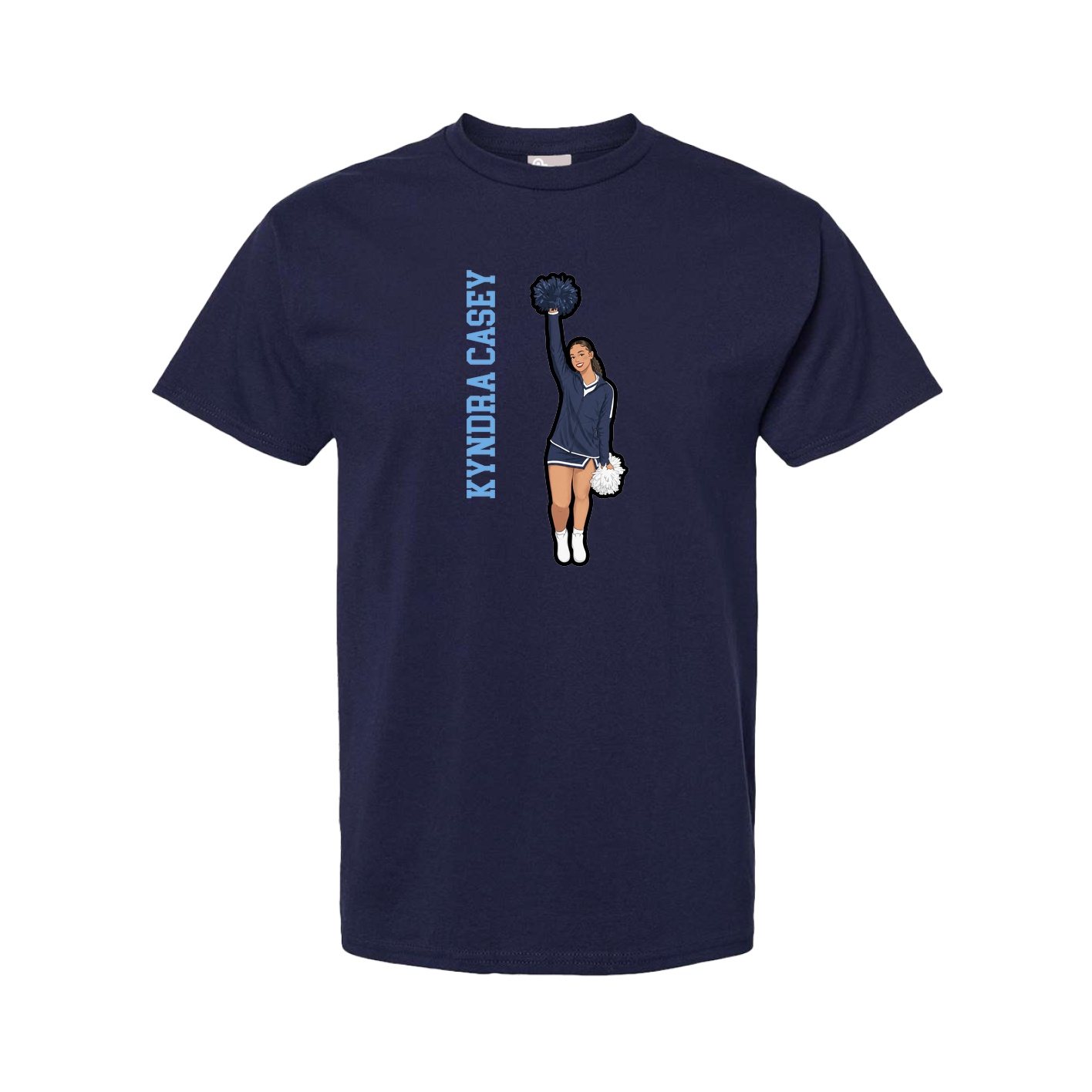 Tee — Name Vertical in Navy