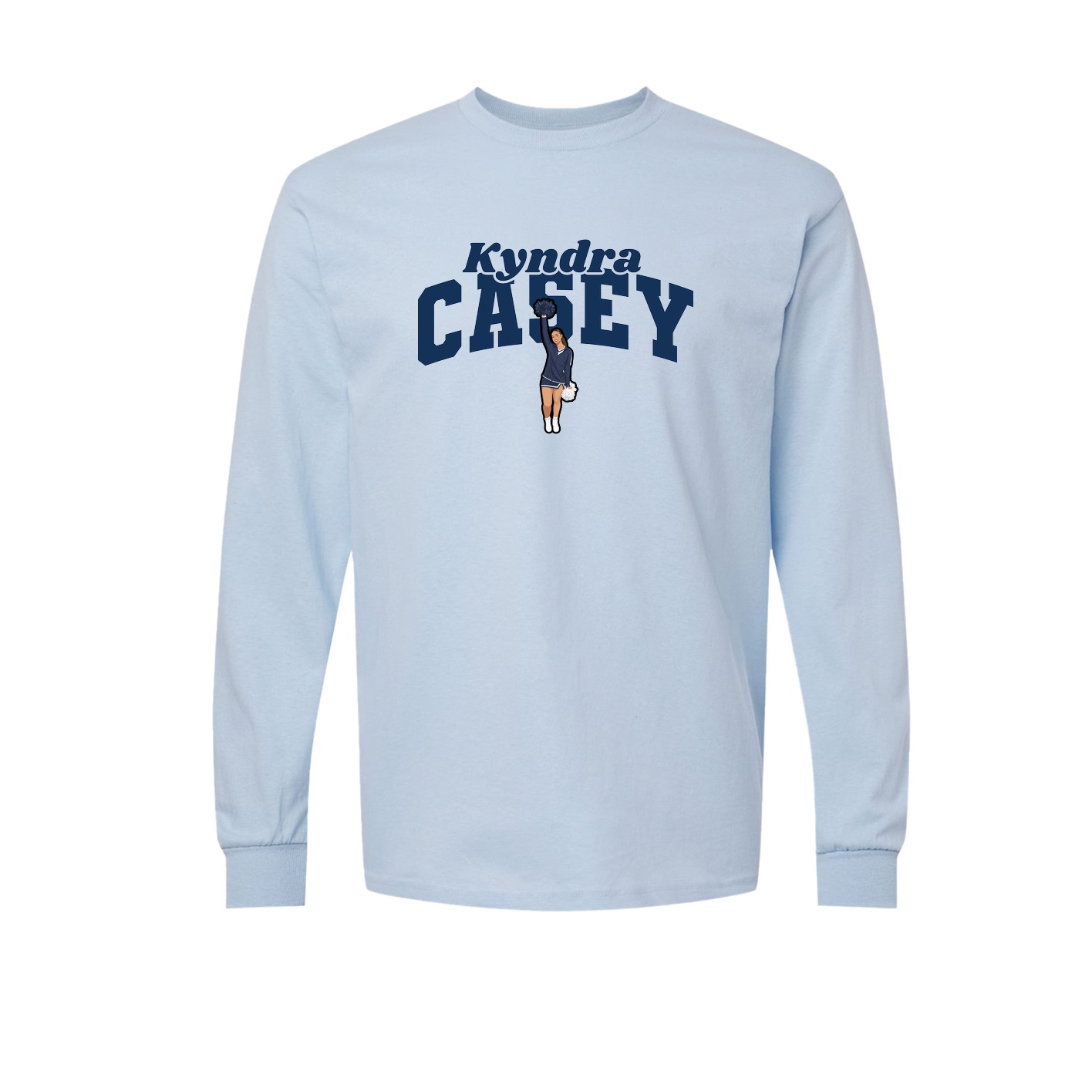 Long Sleeve Tee — Signature Arch in Light Blue