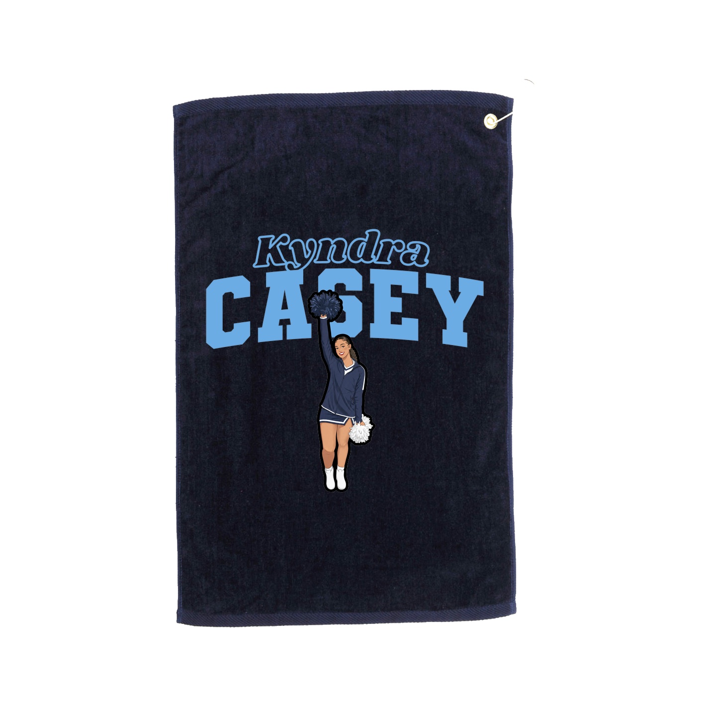 Golf Towel — Name Arch in Navy